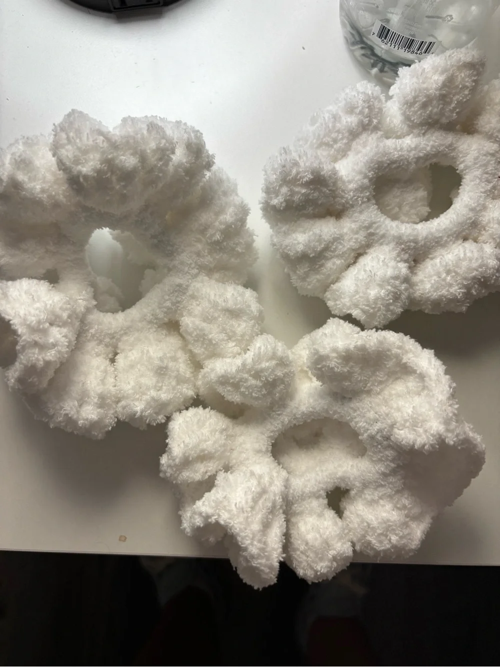Crocheted scrunchies